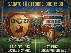 Eccellenza. Missione capolista per mister Rendina: l’Atletico Torremaggiore sogna l’impresa a Castel di Sangro
