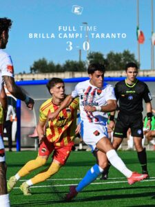 Taranto, notte fonda a Campi Salentina: il Brilla vince 3-0 e la crisi rossoblù non è più un’ipotesi