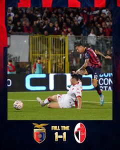 Casertana, al “Pinto” Manconi sblocca, Gomez salva il Bari e finisce 1-1