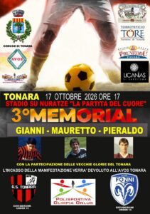 Tonara, la “Partita del cuore” per non dimenticare: sabato torna il Memorial Gianni, Mauretto e Pieraldo