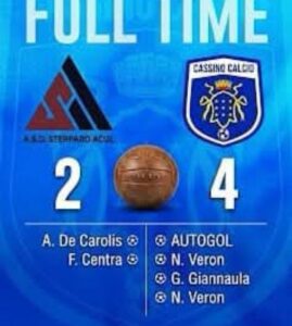 Cassino, colpo in trasferta in Coppa: 4-2 allo Sterparo Acul e ritorno in discesa